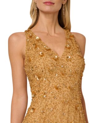 Women's Sleeveless Beaded Column Dress