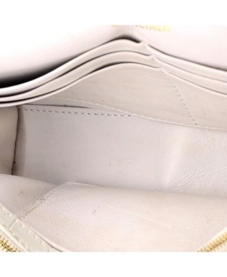 Hourglass Chain Wallet Embossed Leather