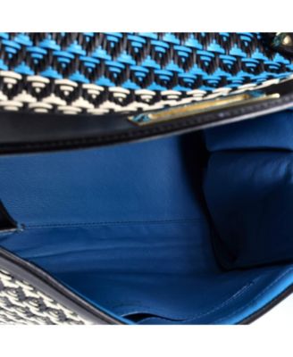 Medium Sofia Satchel Multicolor Woven Leather