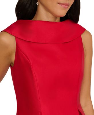 Women's Boat Neck Sleeveless Fit & Flare Dress