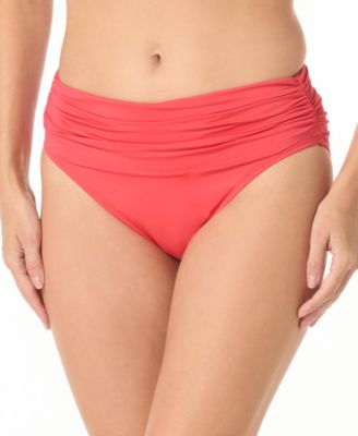 Women's Shirred-Waist Bikini Bottoms 