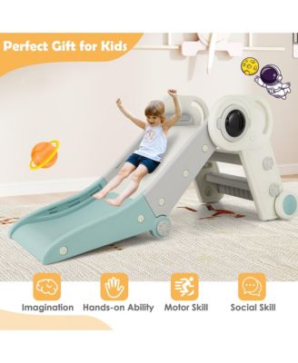 Folding Freestanding Toddler Slide for Toddlers Age 18+ Months w/ Climber Indoor
