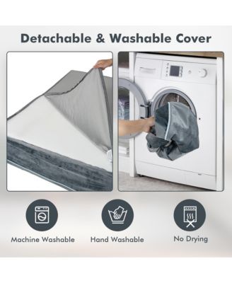 Memory Foam Orthopedic Dog Bed for Large Dogs w/ Headrest & Washable Cover