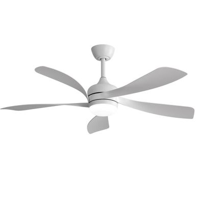 52-inch Modern Downrod Indoor ABS 5 Blades LED Light with Remote Control Support Six Speed Ajustable Ceiling Fan