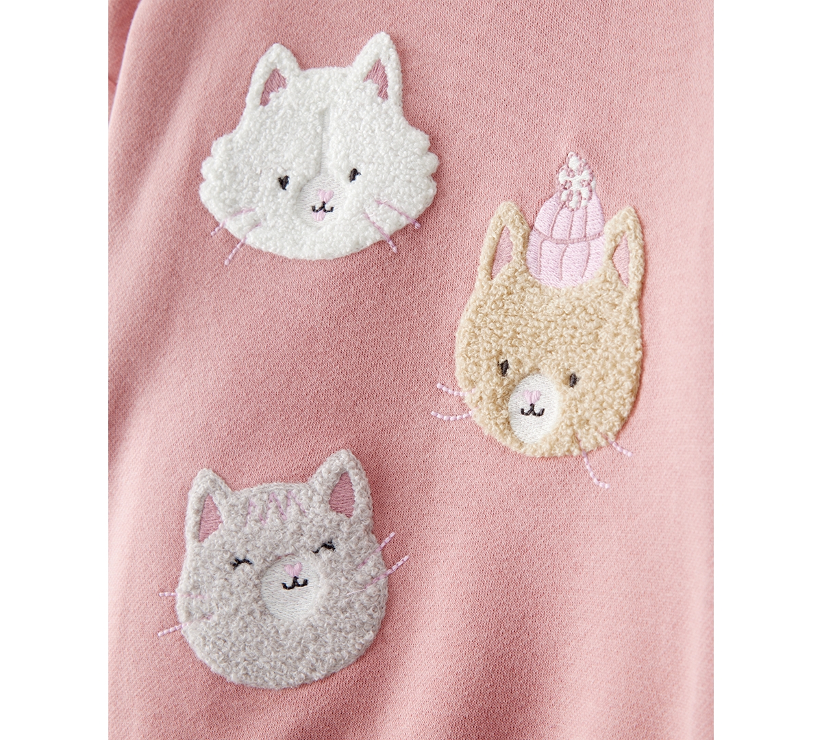 Carter's Girls Toddler 2t-5t 2-piece Day Dream Fleece Cat T-shirt And Pants Set In Pink