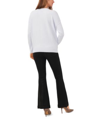 Women's Cozy Crewneck Long-Sleeve Extend-Shoulder Sweater