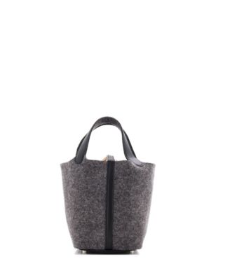 PM Picotin Lock Bag Felt with Leather