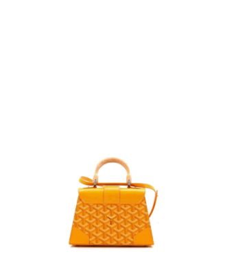 Mini Structured Saigon Top Handle Bag Coated Canvas with Leather