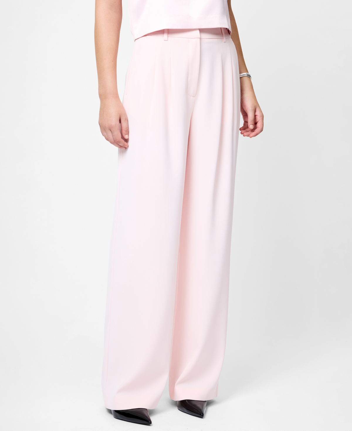 French Connection Women's Harrie Suiting Mid-rise Trousers In Pink
