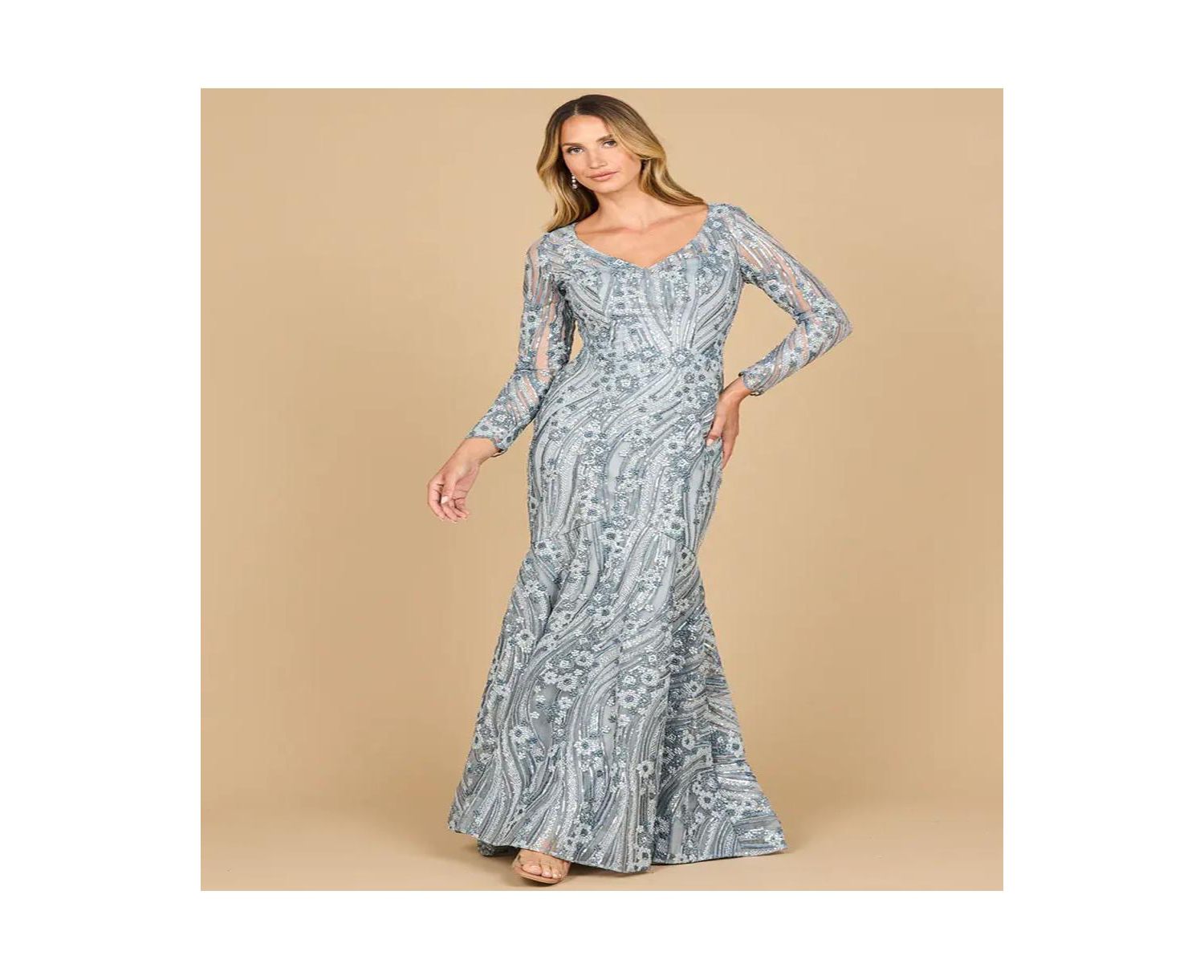 Women's Mermaid, Long Sleeve Gown