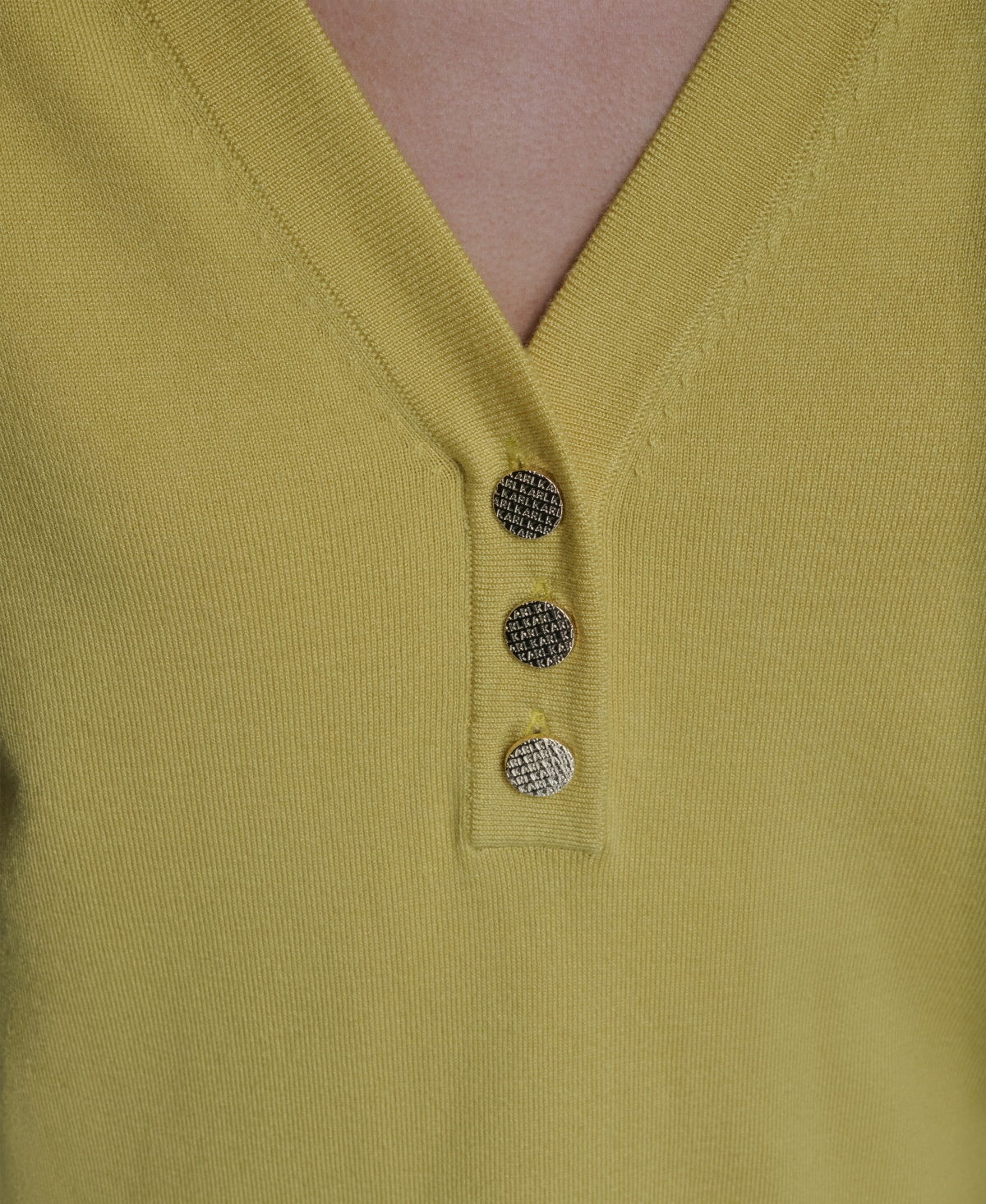 Karl Lagerfeld Paris Women's V-Neck Top