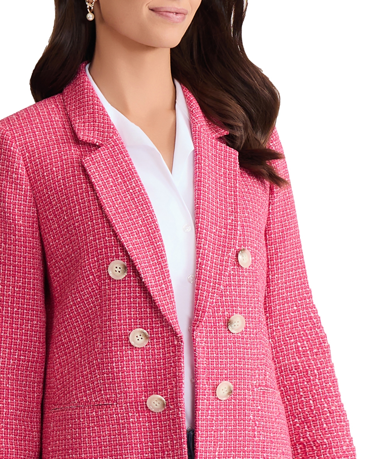Jones New York Women's Double-Breasted Collared Jacket