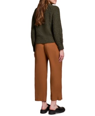 Women's Boucle Long Sleeve Crew Neck Sweater