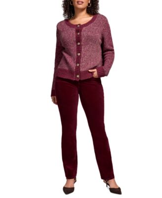 Women's Stripe Long Sleeve Reversible Sweater