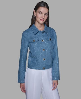 KARL LAGERFELD PARIS - Women's Sequin Detail Jacket