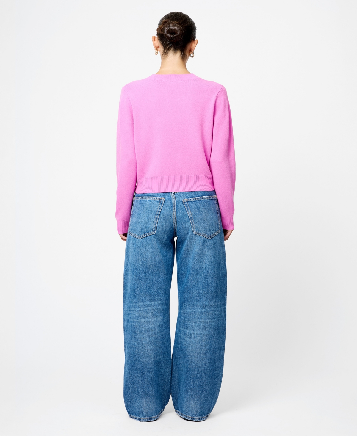 French Connection Babysoft Crewneck Sweater In Pink