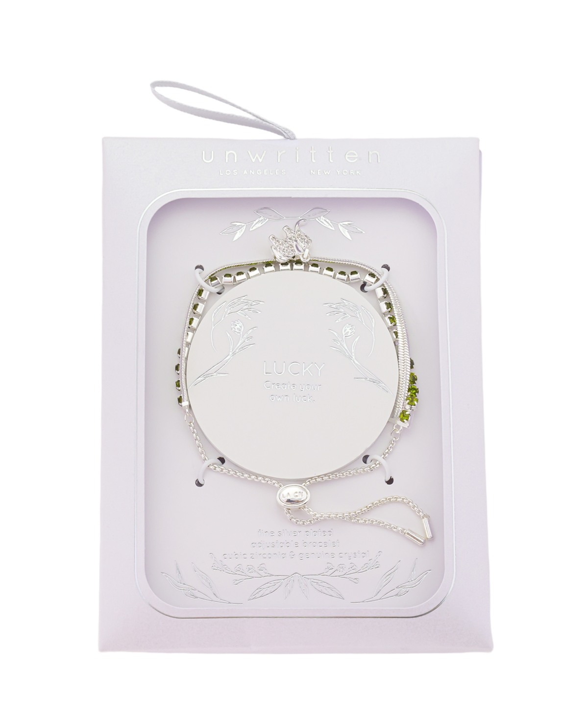 Unwritten Cubic Zirconia And Crystal Elephant Adjustable Bolo Bracelet
