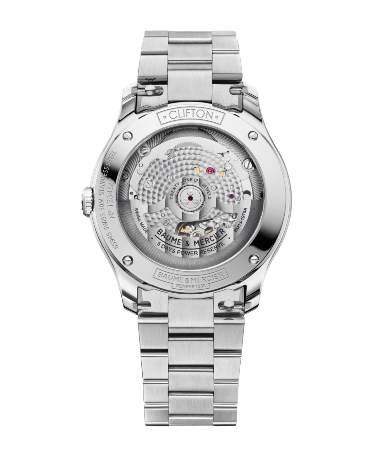 Baume & Mercier Men's Clifton 10793 Automatic Date Display Watch, 39mm In White