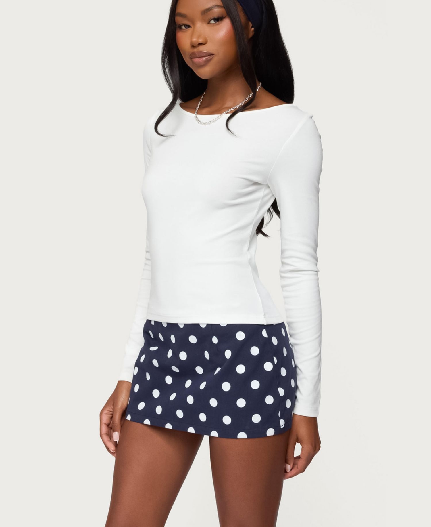 Women's Savi Boat Neck Long Sleeve Top