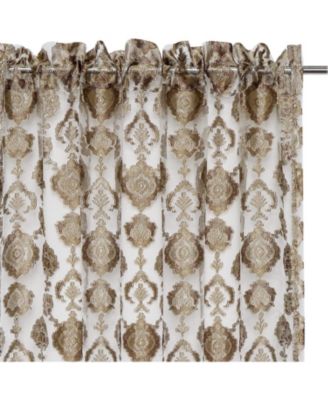 Moroccan Accents 1 Piece Rod Pocket Clipped Elegant Sheer Curtain Panel