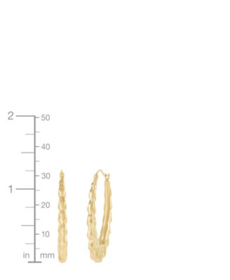 Oval Hoop Earrings in 14k Yellow Gold