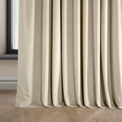 Extra Wide Signature Plush Velvet Hotel Blackout Curtain