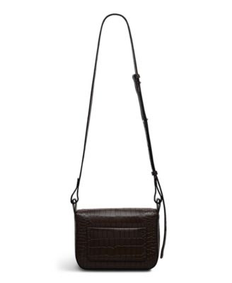 Westwell Lane - Faux Croc Mini Flap Over Crossbody Bag