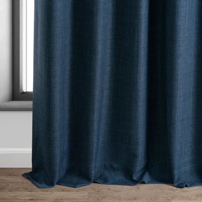 Faux Linen Hotel Blackout Curtain