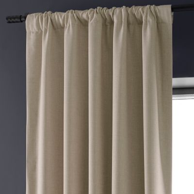 Faux Linen Hotel Blackout Curtain