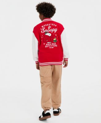 Epic Threads Little Big Boys Snoopy Varsity Jacket Thermal Long Sleeve Shirt Twill Joggers Macys Exclusive In Multi