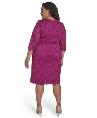 Plus Size Ruch Detail Sheath Dress