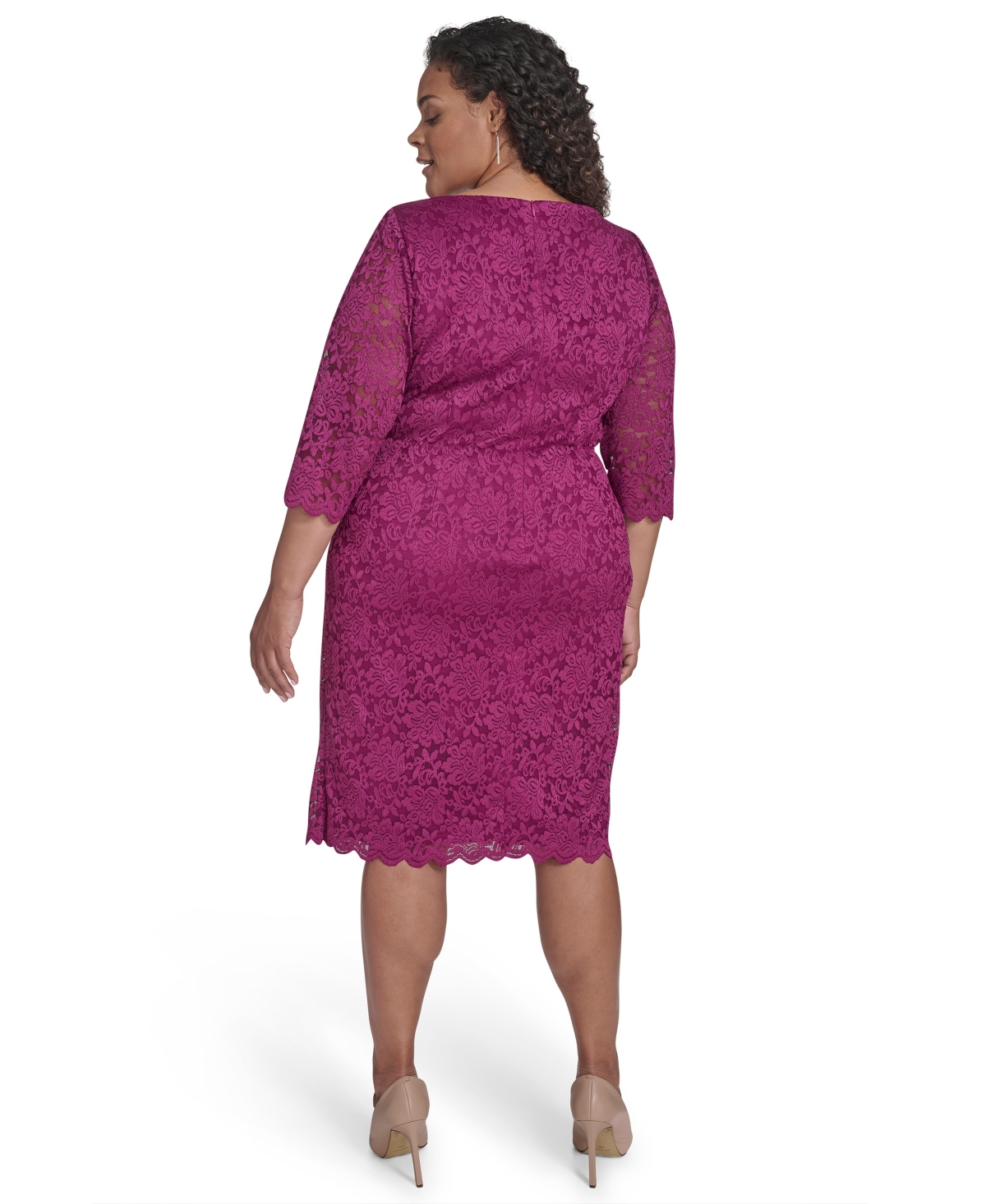 Jessica Howard Plus Ruch Detail Sheath Dress