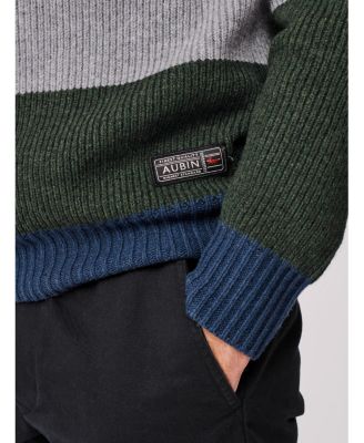 Men's Pitt Block Stripe Crew Neck Sweater