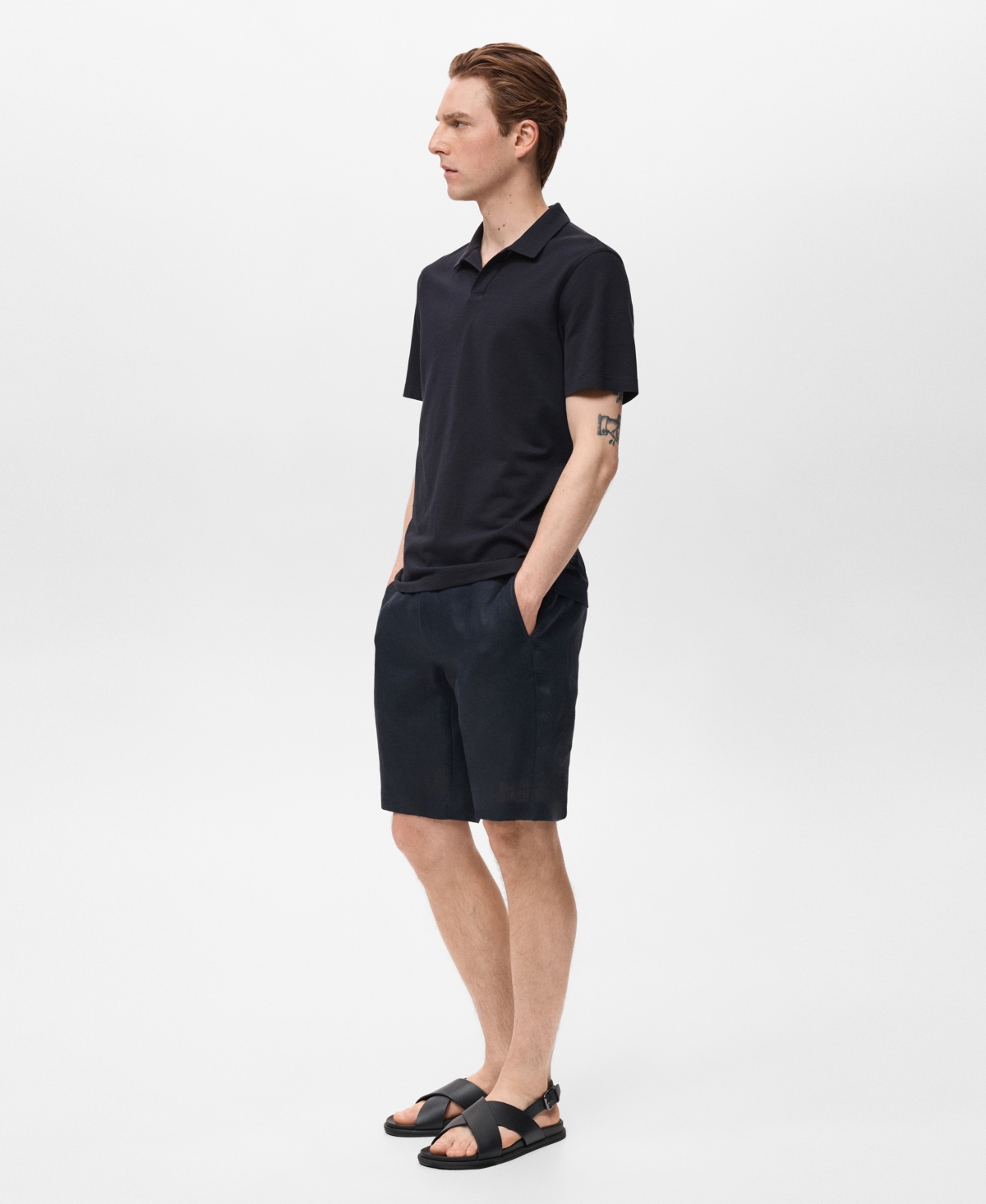 Mango Men's Cotton Pique Polo Shirt