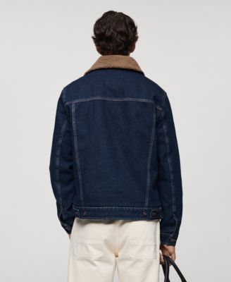 Men's Shearling Lining Denim Jacket