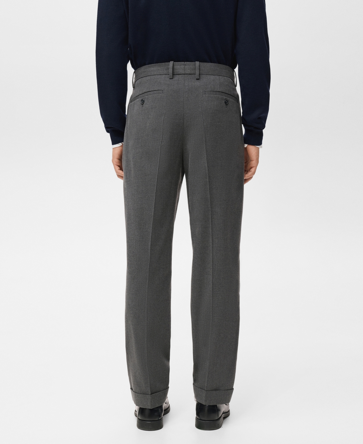 Mango Men's Regular-Fit Pleated Pants