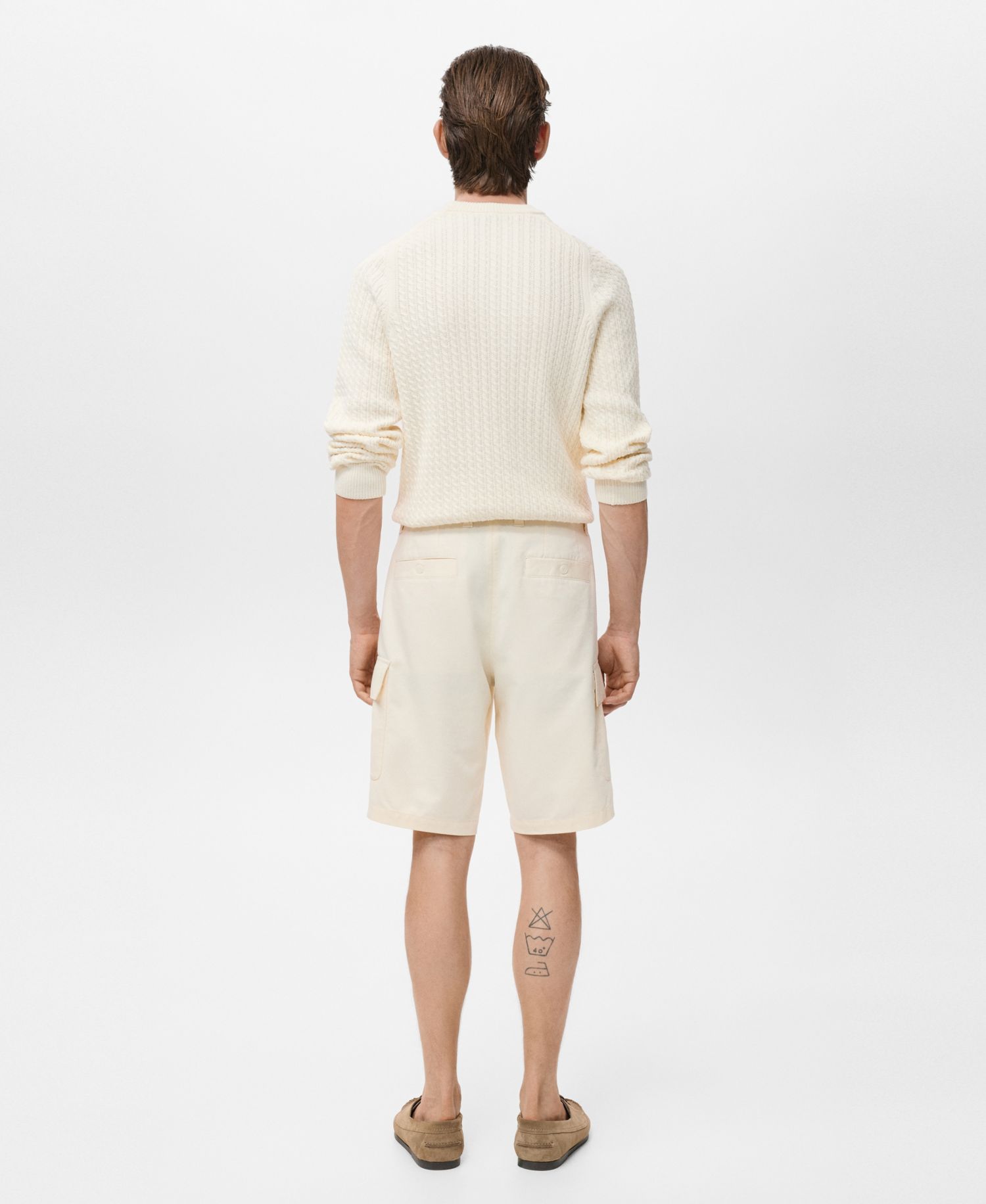Men's Cotton Lyocell Cargo 10" Bermuda Shorts
