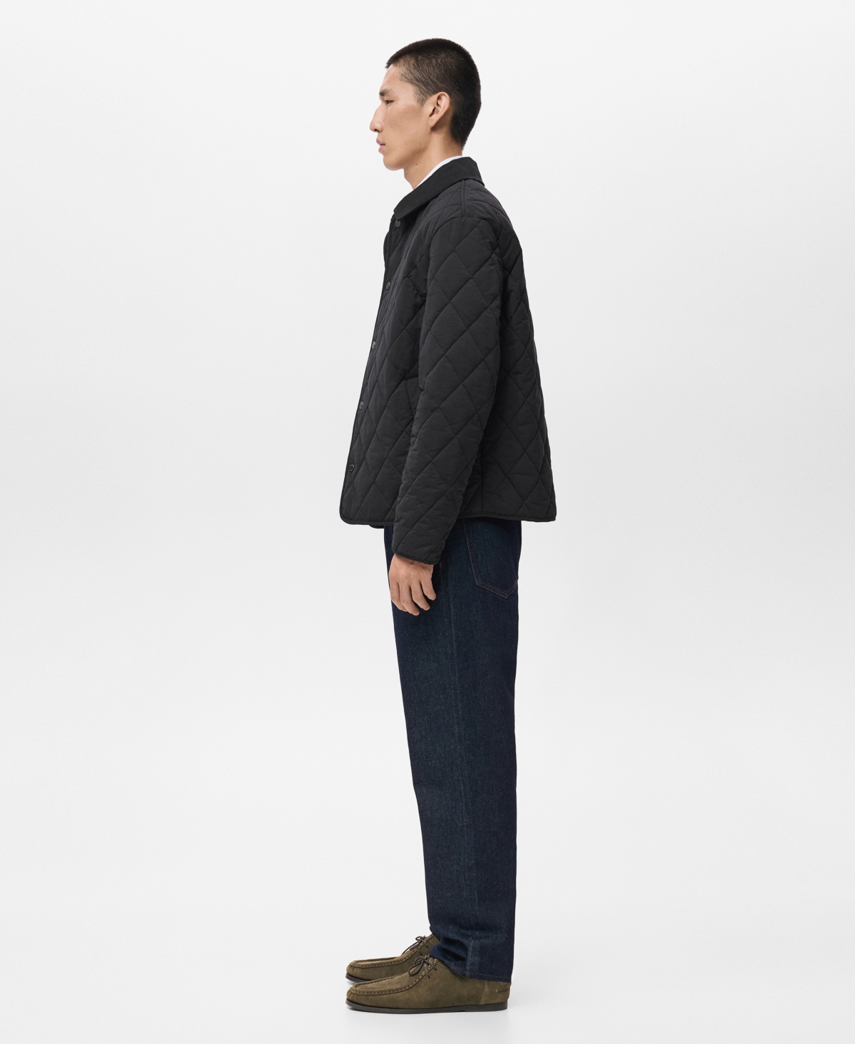 Mango Men's Quilted Water Repellent Jacket
