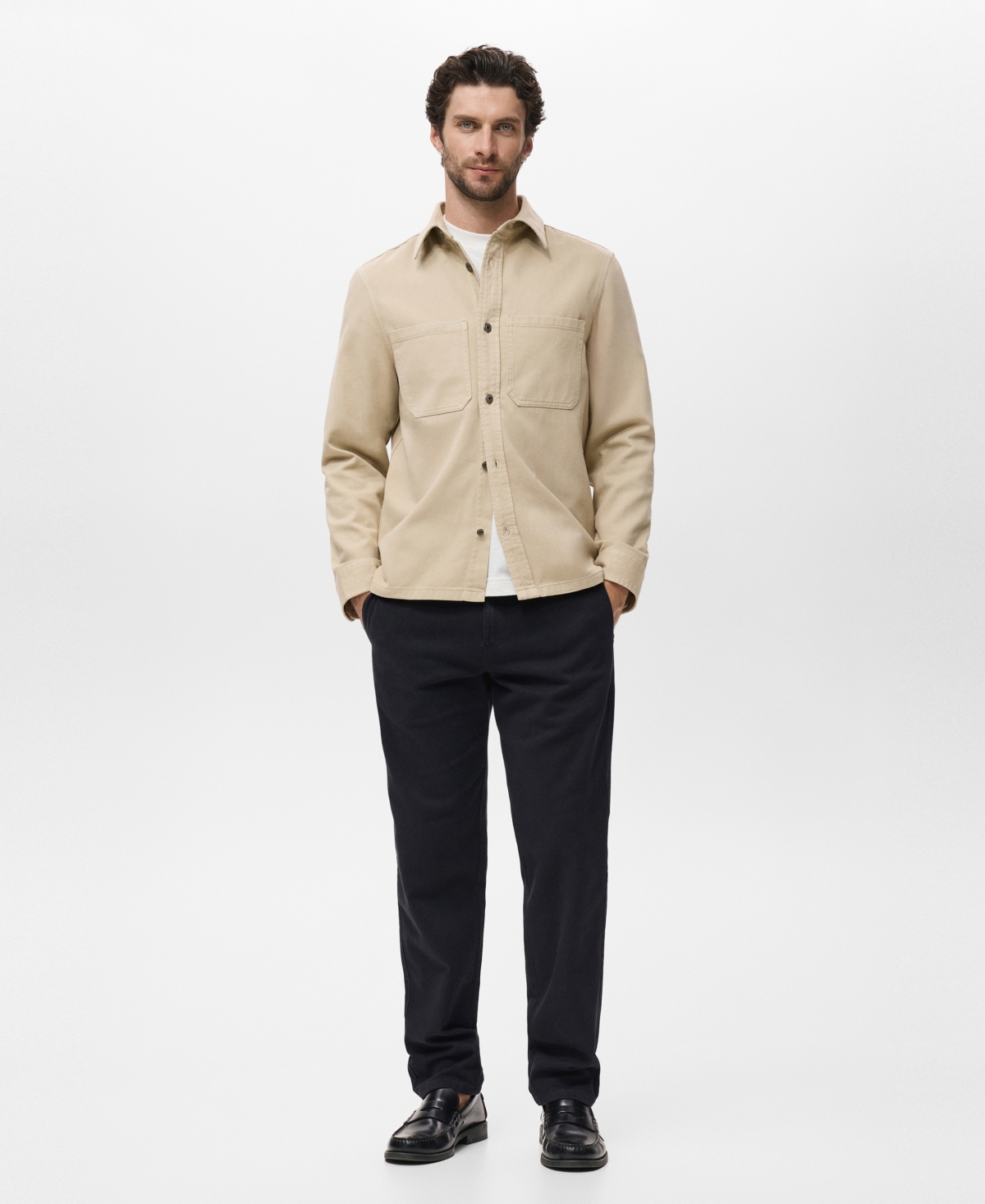 Mango Men's Denim Pockets Overshirt
