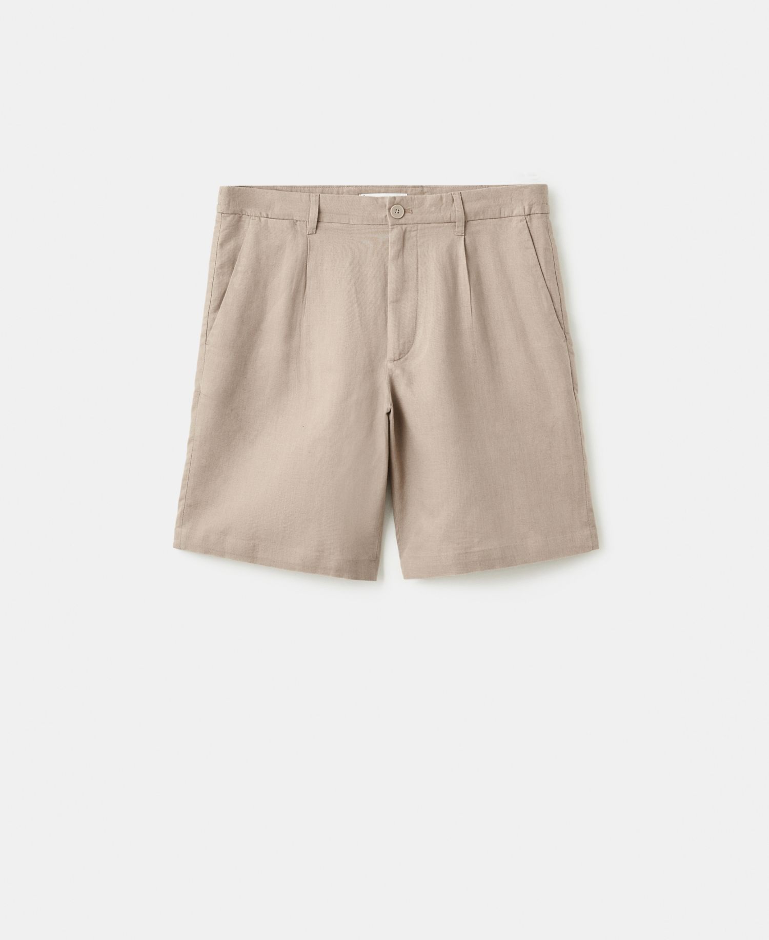 Men's Linen-Cotton Blend 9.29" Bermuda Shorts
