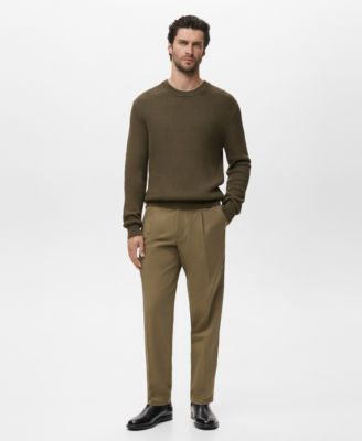 Men's Fine Rib-Knit Cotton Sweater