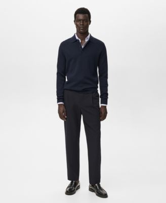 Men's Knitted Polo-Neck Sweater