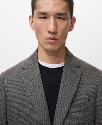 Men's Slim Fit Microstructure Blazer