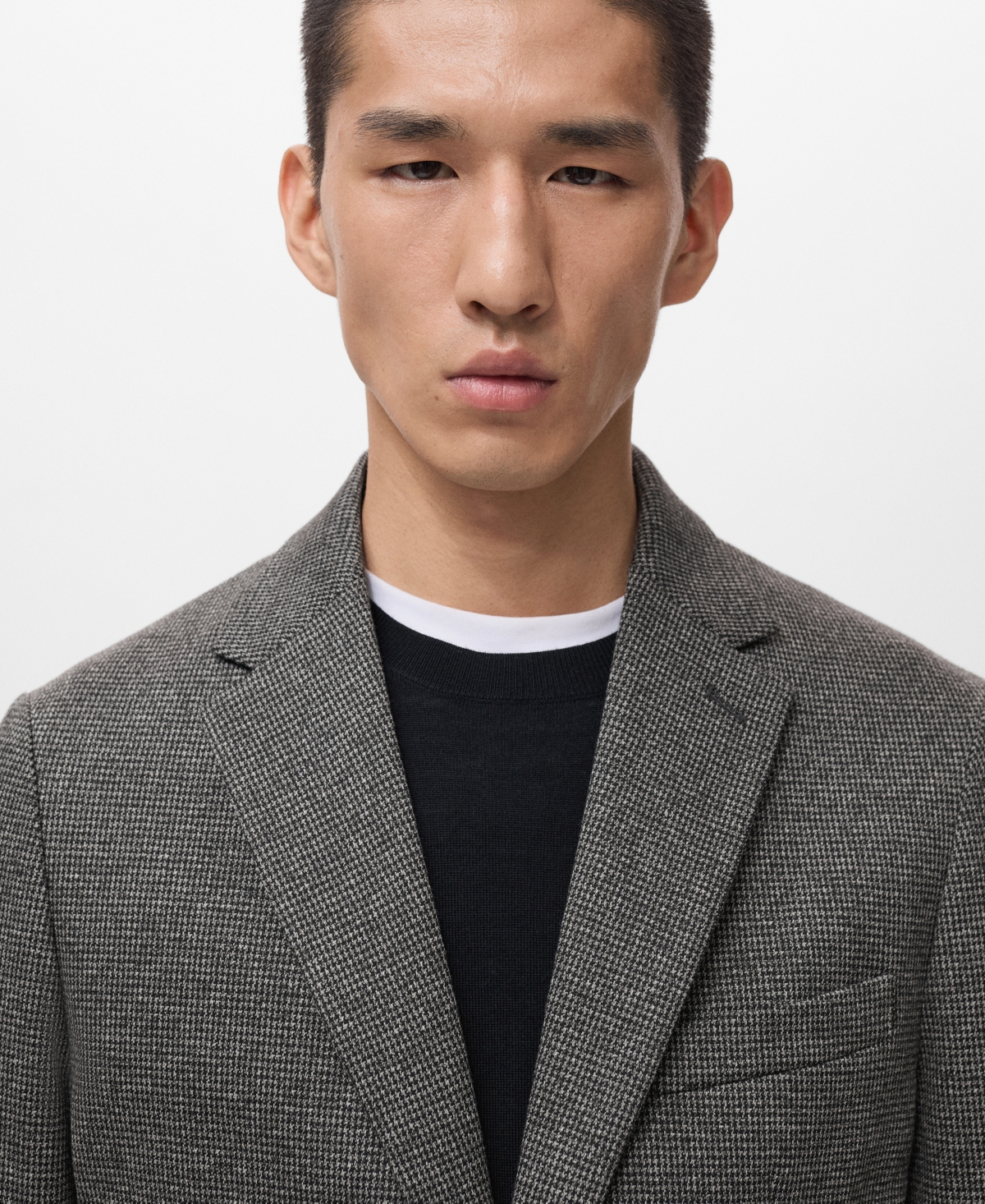 Mango Men's Slim Fit Microstructure Blazer