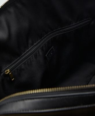 Men's Combined Leather and Cotton Bowling Bag