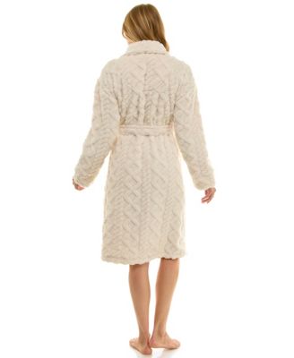 Women's Textured Shawl Collar Robe