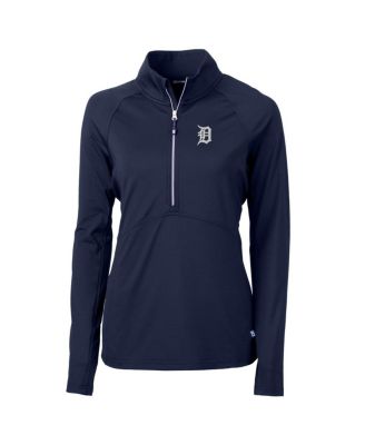 Cutter & Buck - Women's Navy Detroit Tigers Adapt Eco Knit Stretch Half-Zip Pullover Top