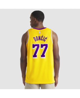 Men's and Women's Luka Doncic Gold Los Angeles Lakers Swingman Jersey - Icon Edition