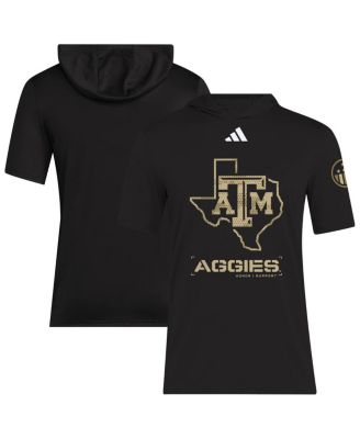 adidas - Men's Black Texas A M Aggies 2025 Military Appreciation AEROREADY T-Shirt