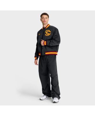 Men's Black USC Trojans Legacy Full-Snap Bomber Jacket